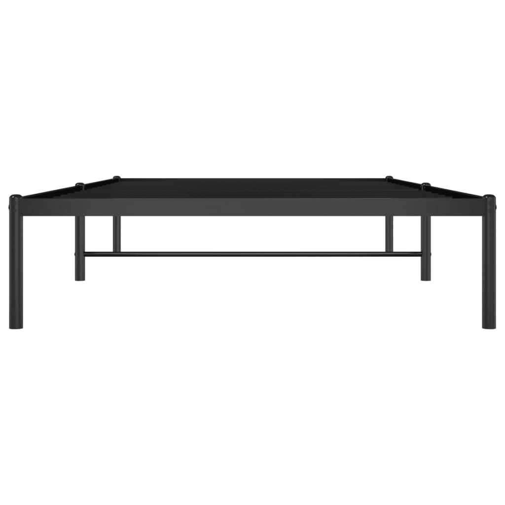 vidaXL Cadre de lit métal sans matelas noir 107x203 cm