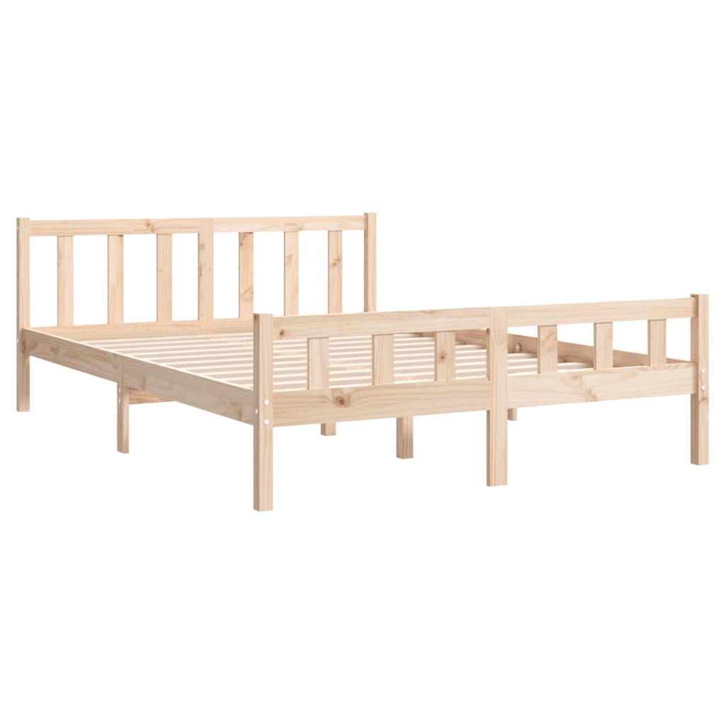 vidaXL Cadre de lit sans matelas bois massif 120x200 cm