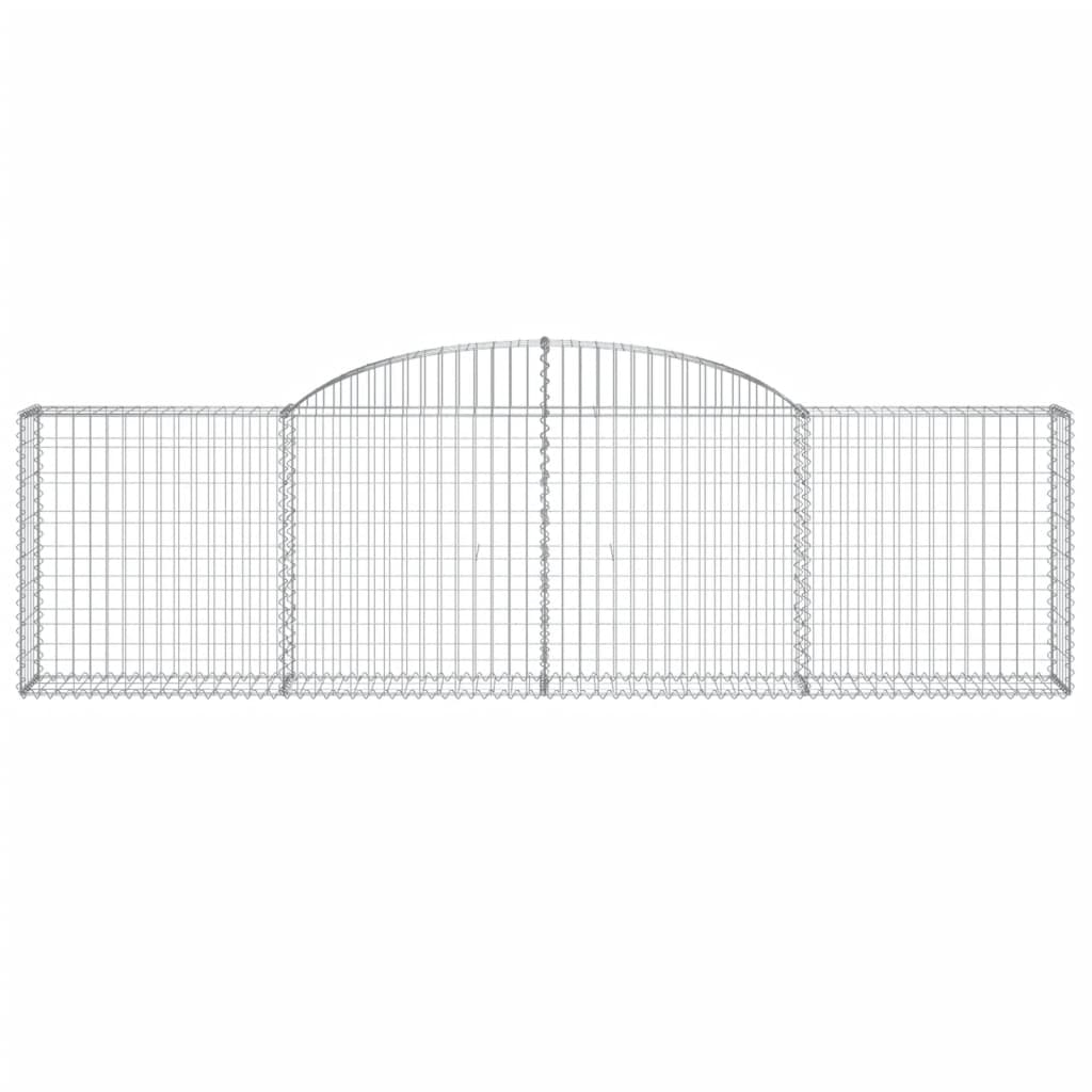 vidaXL Paniers à gabions arqués 4 pcs 300x30x80/100 cm fer galvanisé