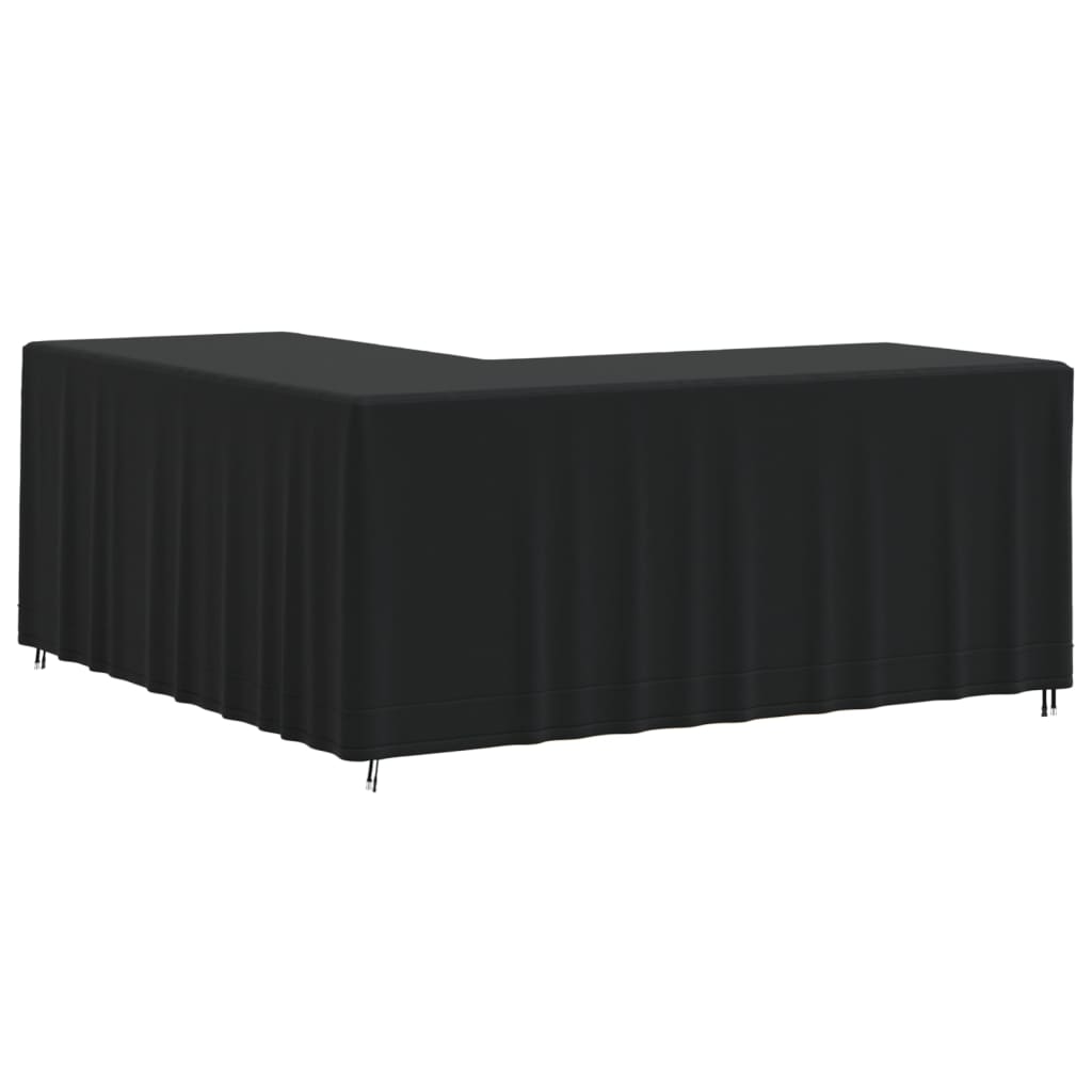 vidaXL Housse pour canapé en forme de L noir 215x215x80 cm oxford 420D