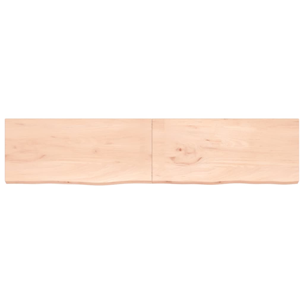 vidaXL Dessus de table 220x50x(2-4) cm bois de chêne massif non traité