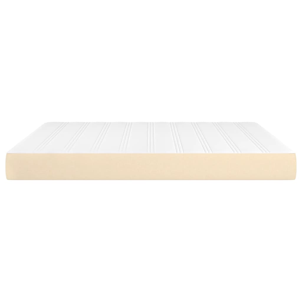 vidaXL Matelas de lit à ressorts ensachés Crème 180x200x20 cm Tissu