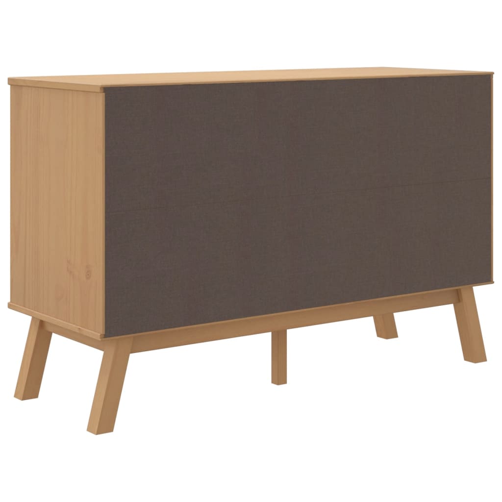 vidaXL Buffet OLDEN gris et marron 114x43x73,5 cm bois massif de pin