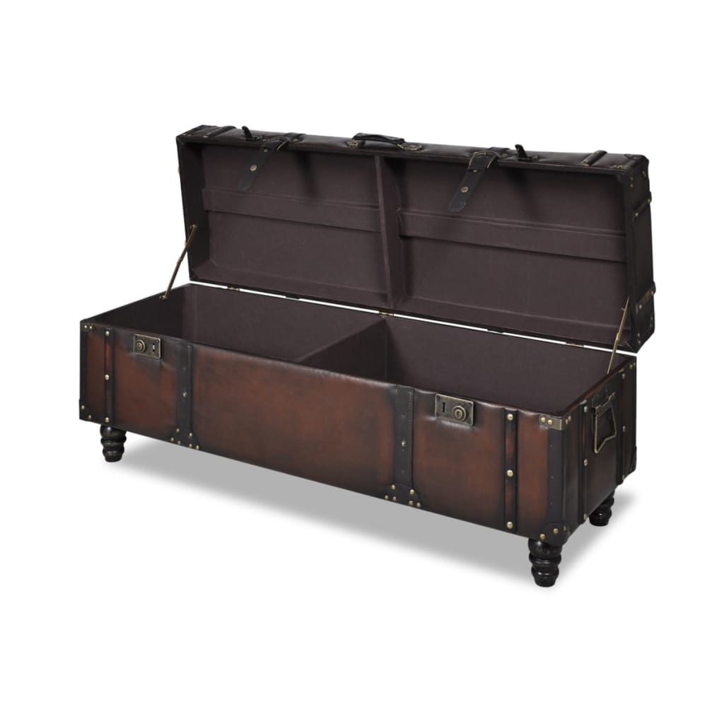 vidaXL Ensemble de bancs de rangement 3 pcs Marron