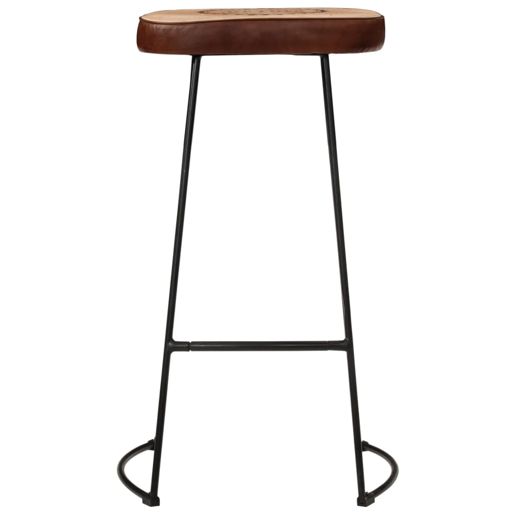 vidaXL Tabourets de bar lot de 2 marron foncé 44x37,5x78 cm