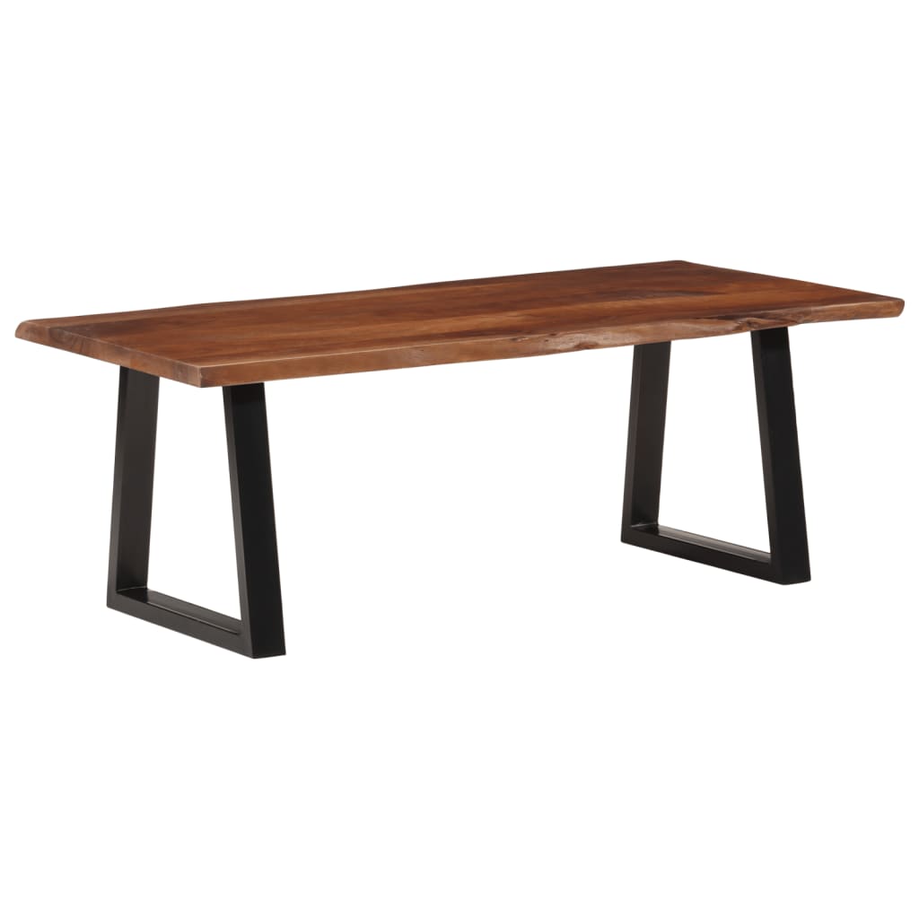 vidaXL Table basse marron miel 110x55x40 cm bois massif d'acacia