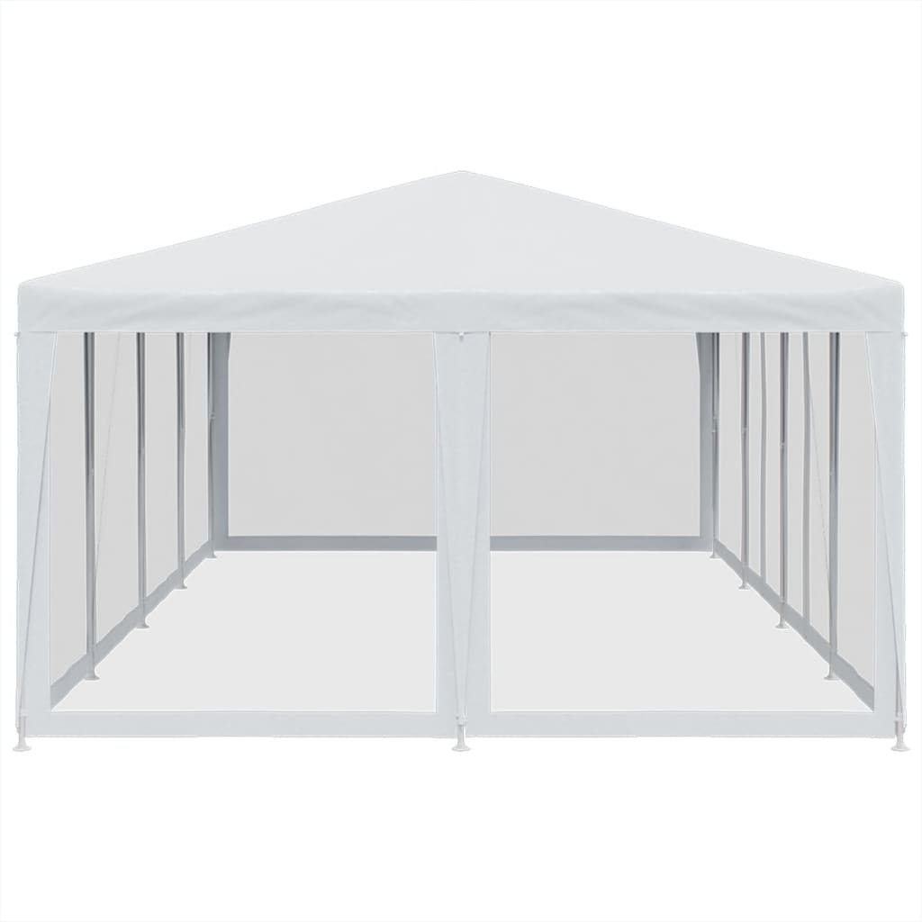 vidaXL Tente de fête avec 12parois latérales en maille blanc 8x4m PEHD