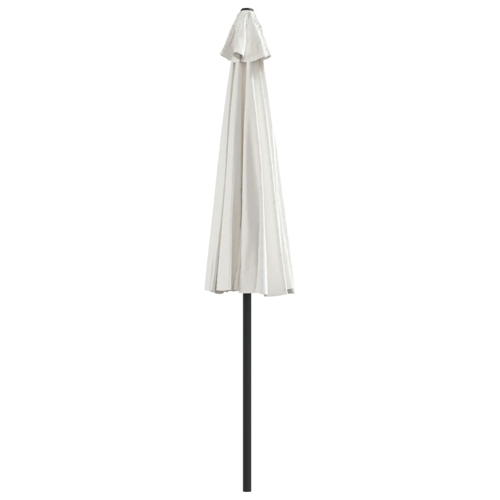 vidaXL Parasol de balcon avec mât en aluminium Sable 270x144 cm Demi