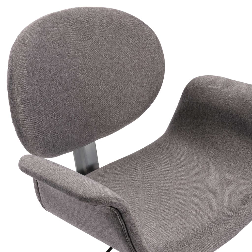 vidaXL Chaise pivotante à manger Gris Tissu