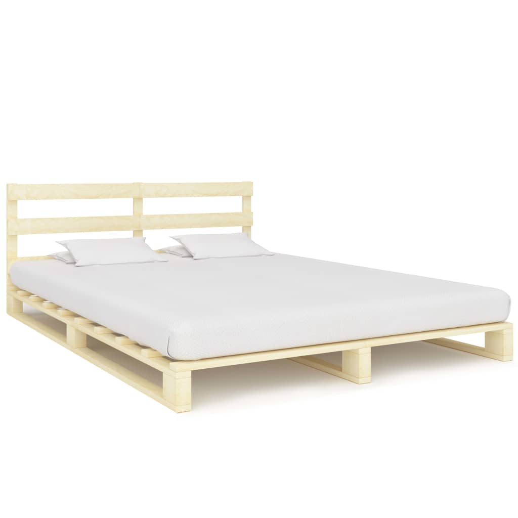 vidaXL Cadre de lit de palette sans matelas bois massif pin 180x200 cm