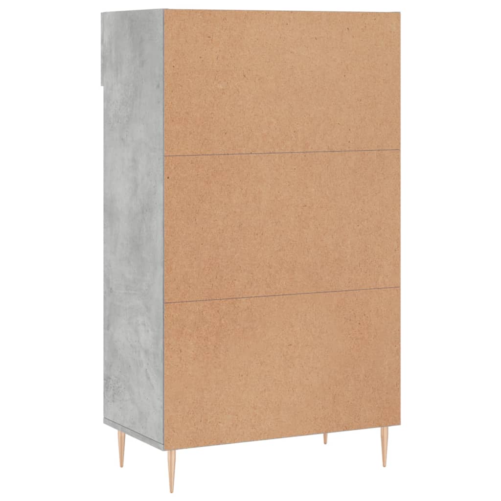 vidaXL Armoire à chaussures gris béton 60x35x105 cm bois d'ingénierie