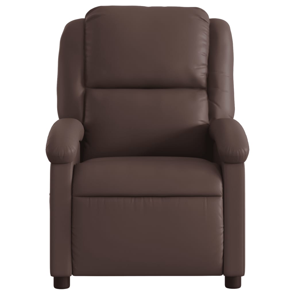 vidaXL Fauteuil de massage inclinable électrique marron similicuir