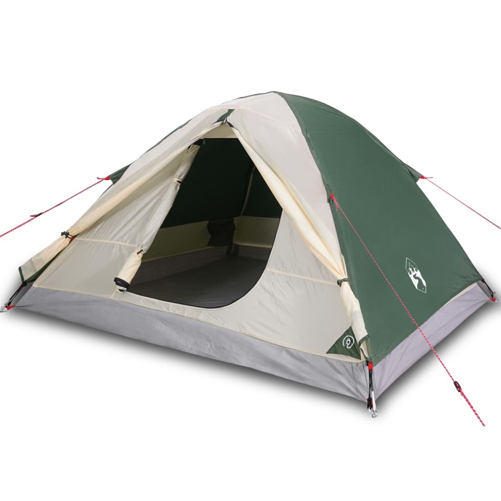 vidaXL Tente de camping à dôme 3 personne vert imperméable