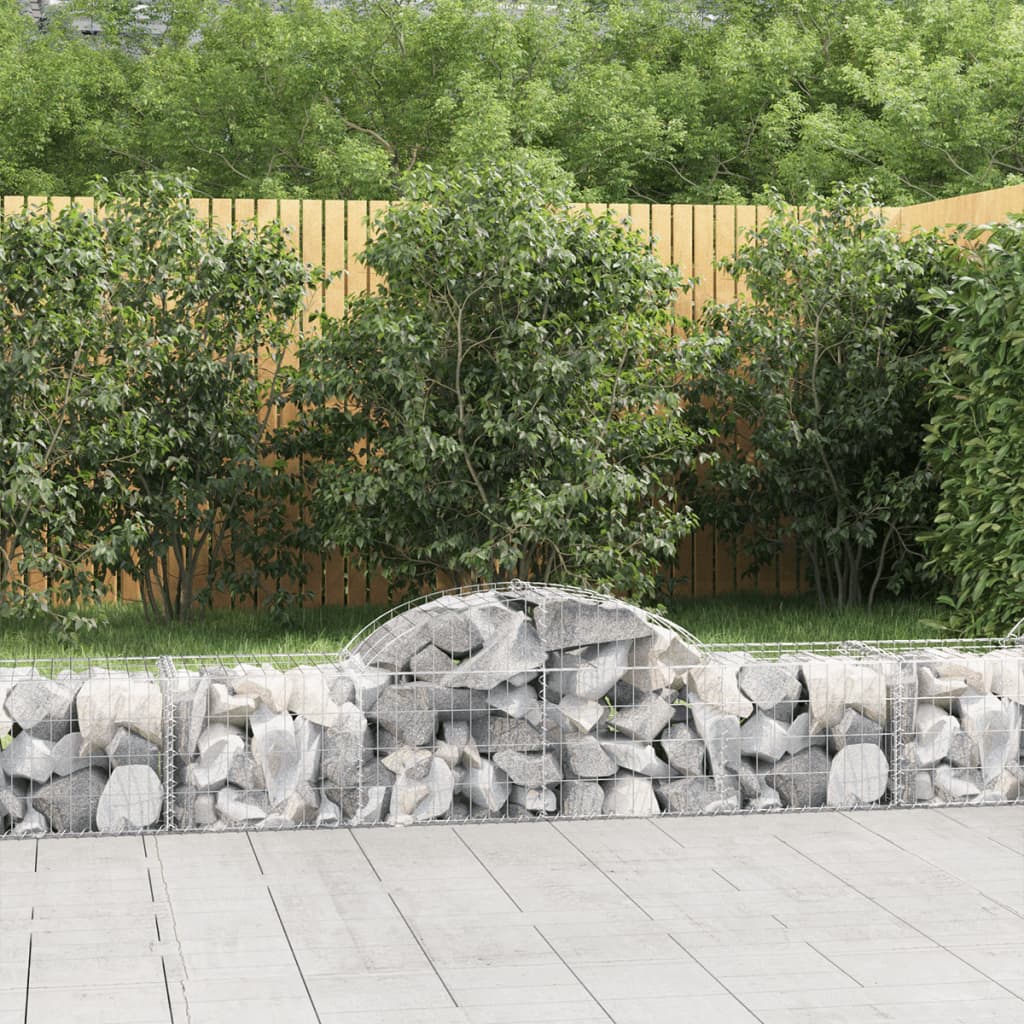 vidaXL Paniers à gabions arqués 20 pcs 200x50x40/60 cm fer galvanisé