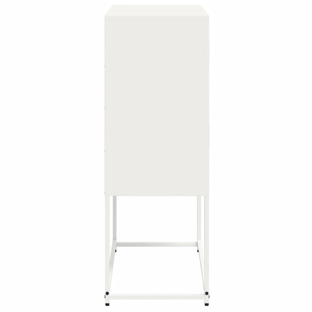 vidaXL Buffet blanc 68,5x38,5x107 cm acier