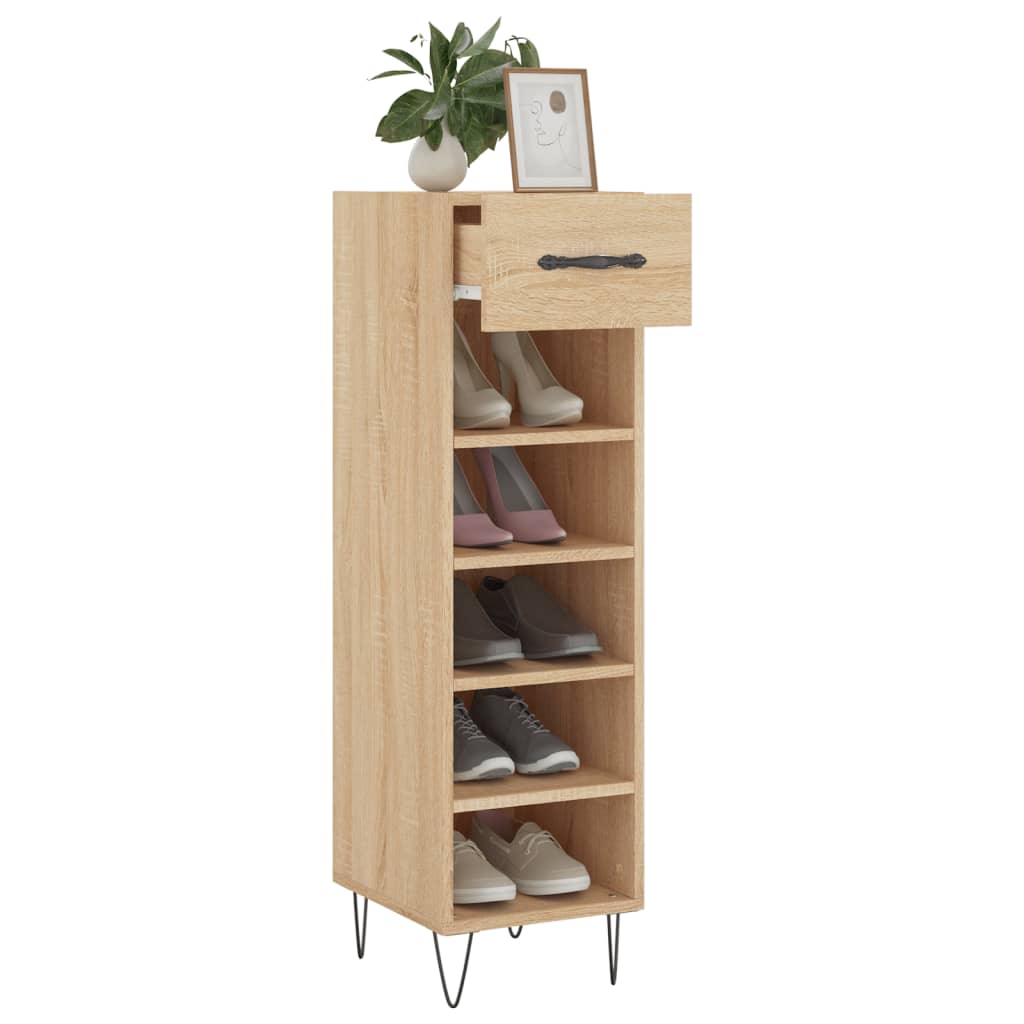 vidaXL Armoire à chaussures chêne sonoma 30x35x105cm bois d'ingénierie