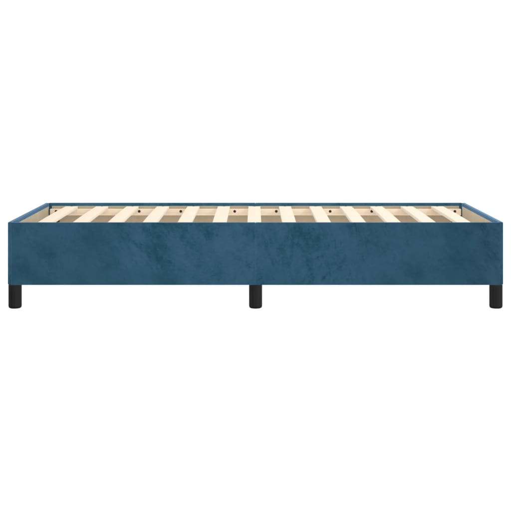 vidaXL Cadre de lit sans matelas bleu foncé 90x200 cm velours