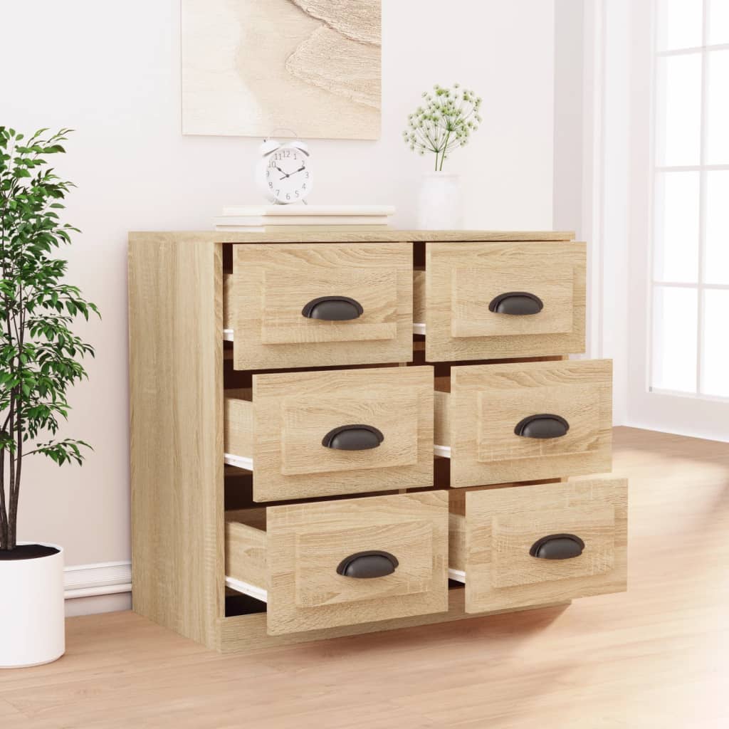 vidaXL Buffet chêne sonoma 70x35,5x67,5 cm bois d'ingénierie