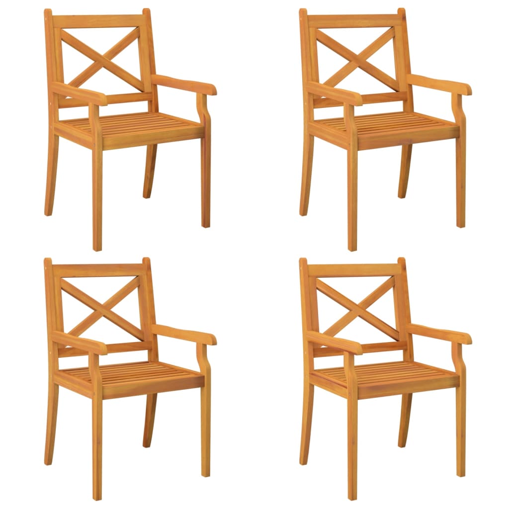 vidaXL Ensemble à manger de jardin 5 pcs Bois d'acacia solide