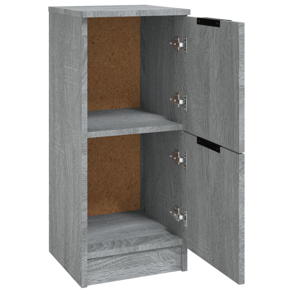 vidaXL Buffets 2 pcs Sonoma gris 30x30x70 cm Bois d'ingénierie