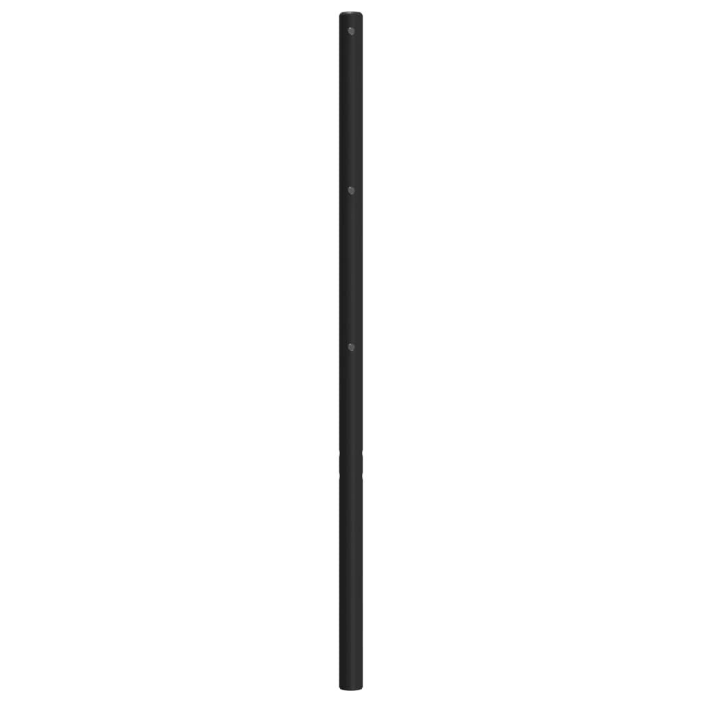 vidaXL Tête de lit métal noir 75 cm