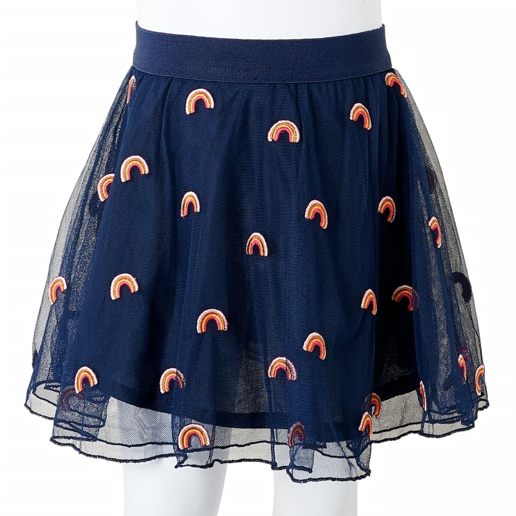 Jupe avec tulle pour enfants bleu marine 104