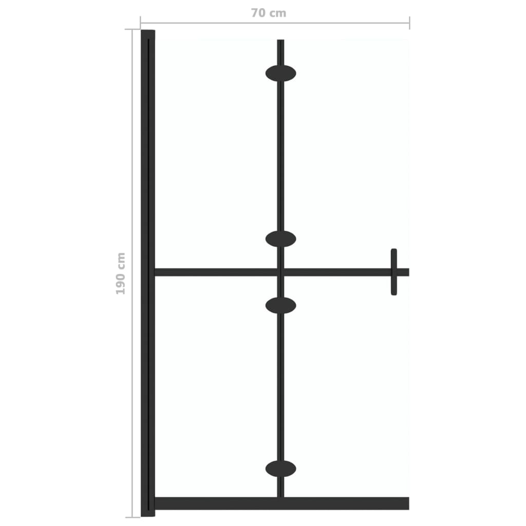 vidaXL Paroi de douche pliable Verre ESG transparent 70x190 cm