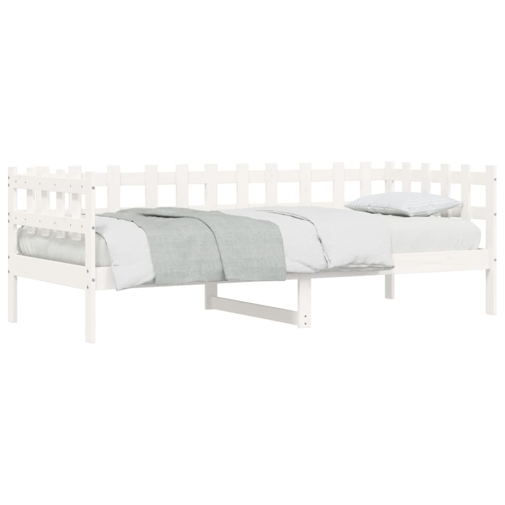 vidaXL Lit de jour sans matelas blanc 90x190 cm bois de pin massif