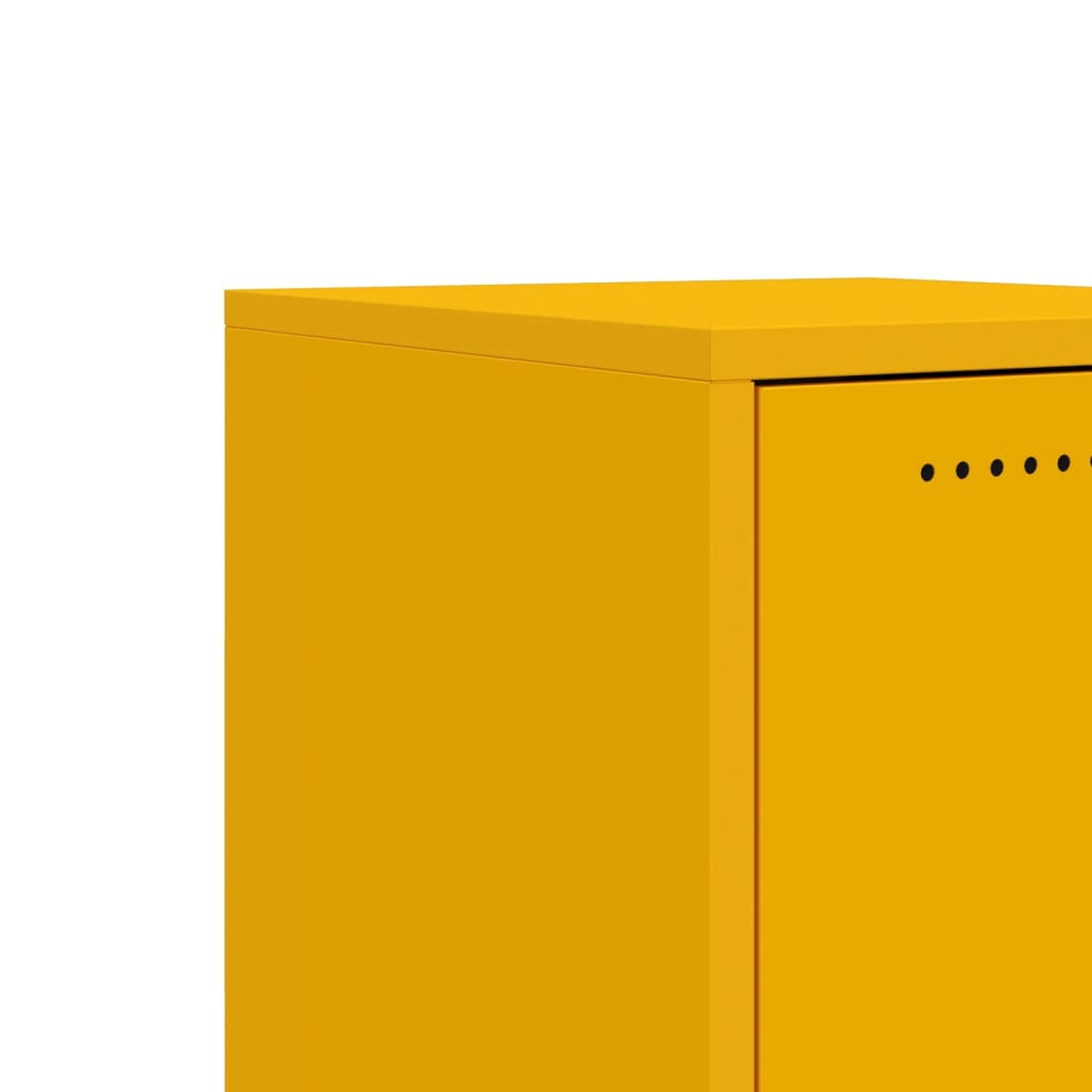 vidaXL Buffet jaune moutarde 36x39x72 cm acier