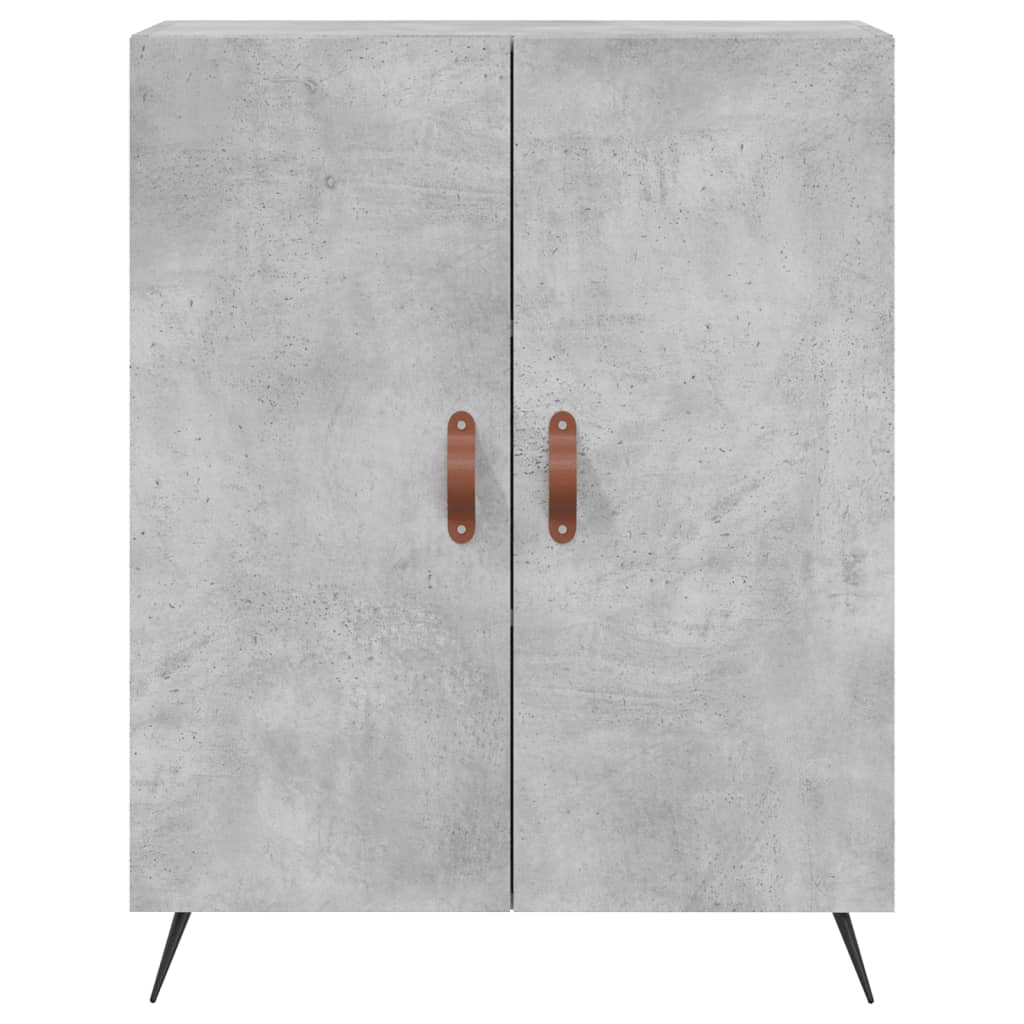 vidaXL Buffet haut Gris béton 69,5x34x180 cm Bois d'ingénierie