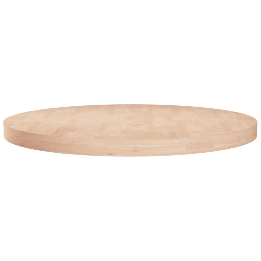 vidaXL Dessus de table rond Ø70x4 cm Bois de chêne massif non traité