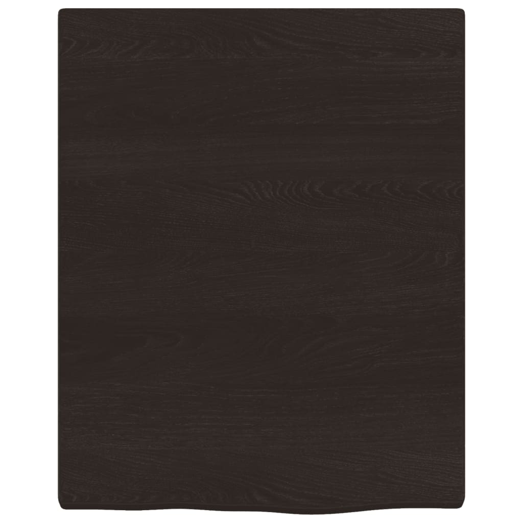 vidaXL Étagère murale marron foncé 40x50x2 cm bois chêne massif traité