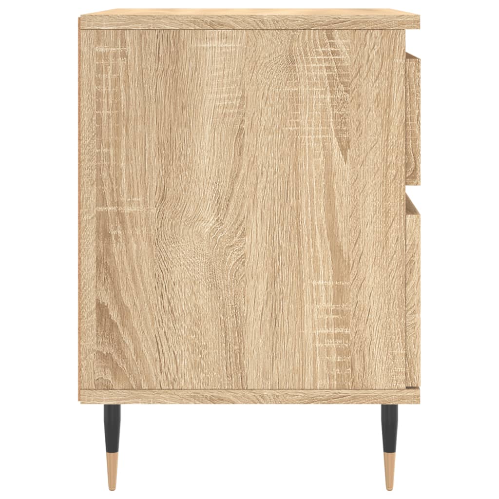 vidaXL Tables de chevet 2 pcs chêne sonoma 40x35x50 cm bois ingénierie