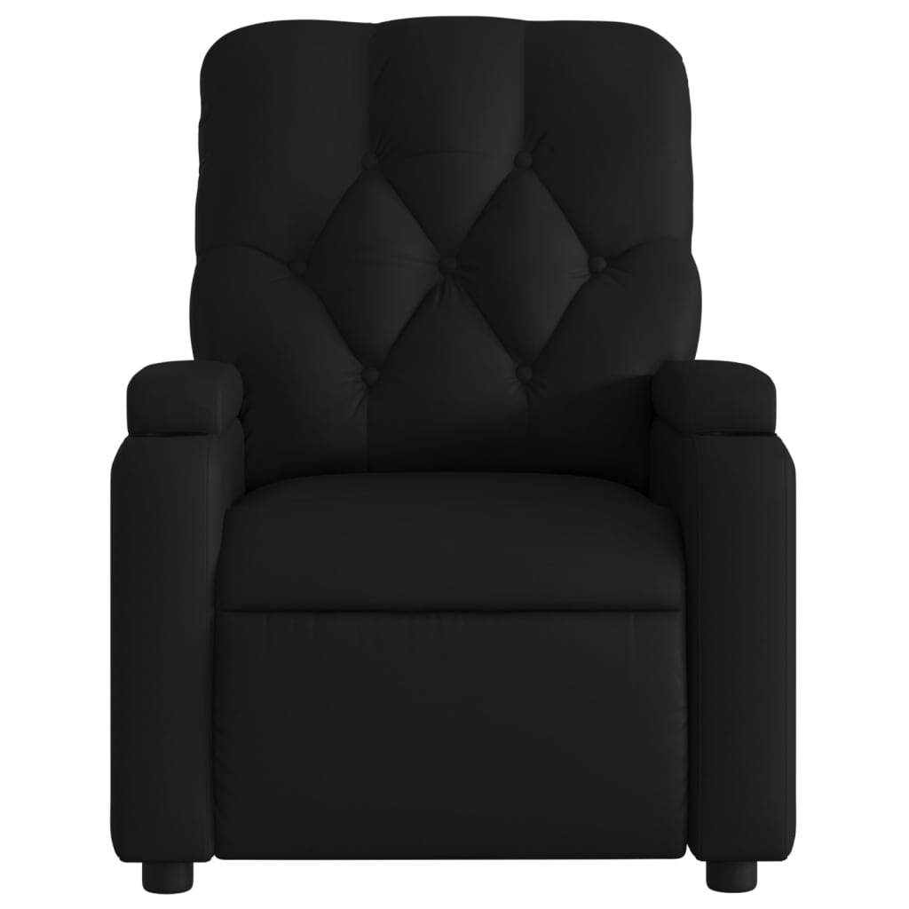 vidaXL Fauteuil de massage inclinable électrique noir similicuir