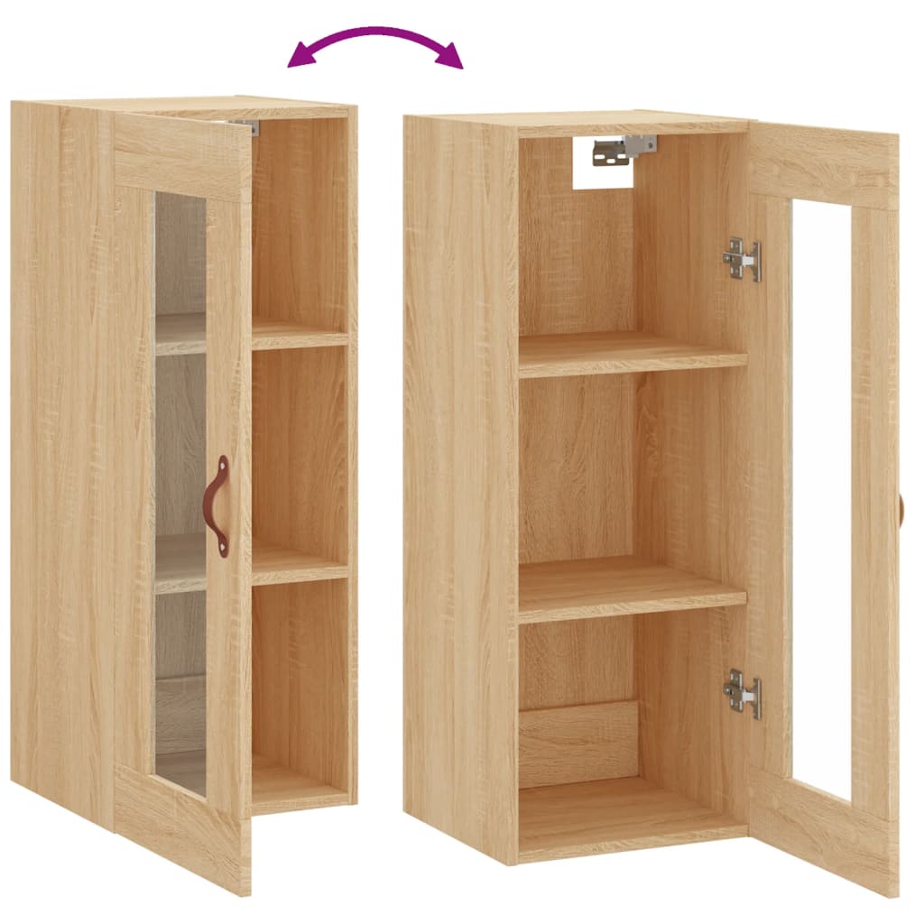 vidaXL Armoire murale chêne sonoma 34,5x34x90 cm