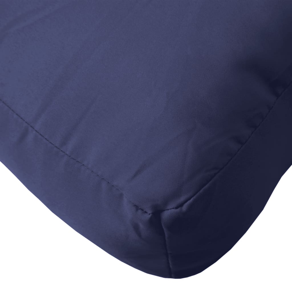 vidaXL Coussin de palette bleu marine 70x70x12 cm tissu