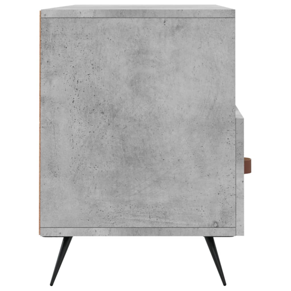 vidaXL Meuble TV gris béton 102x36x50 cm bois d'ingénierie