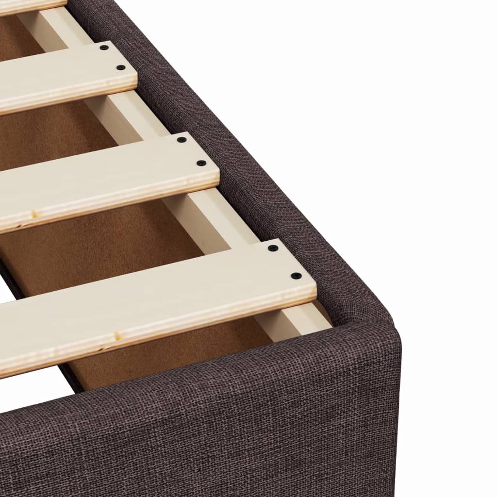 vidaXL Sommier à lattes de lit avec matelas Marron foncé 100x200 cm