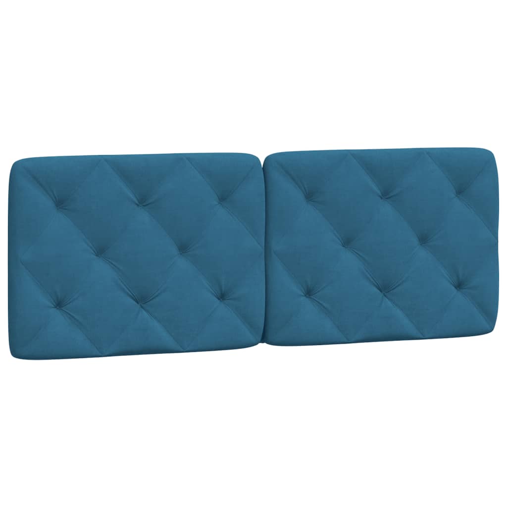 vidaXL Cadre de lit avec LED sans matelas bleu 140x190 cm velours