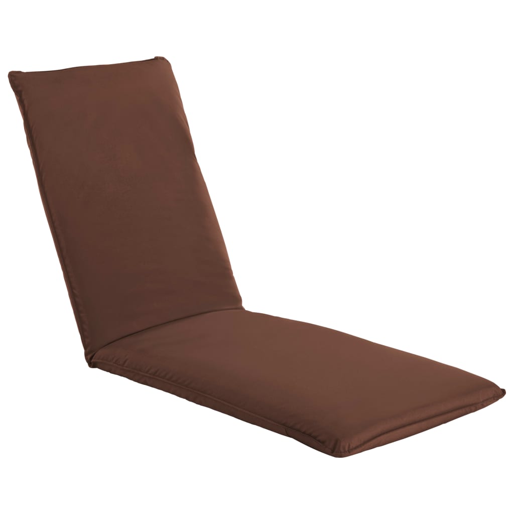 vidaXL Chaise longue pliable Tissu Oxford Marron