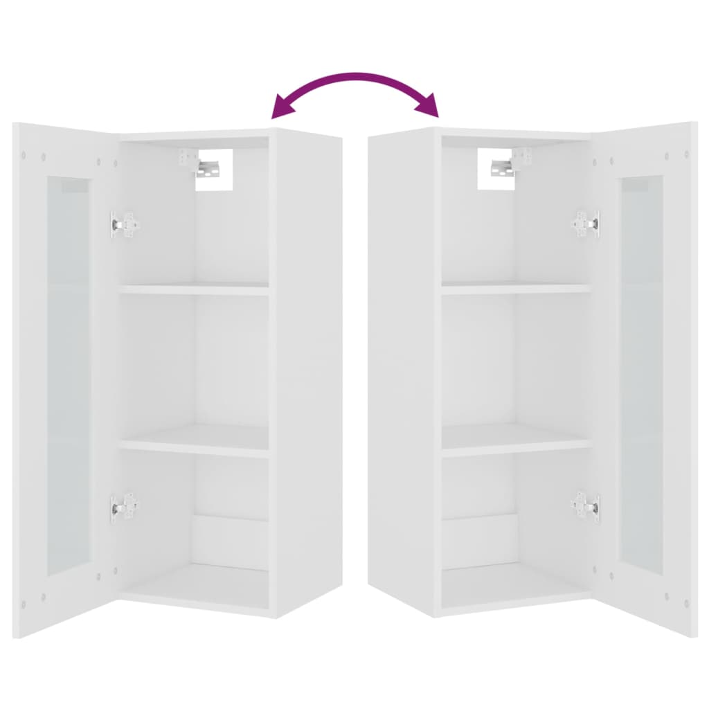 vidaXL Armoire murale suspendue Blanc 34,5x34x90 cm