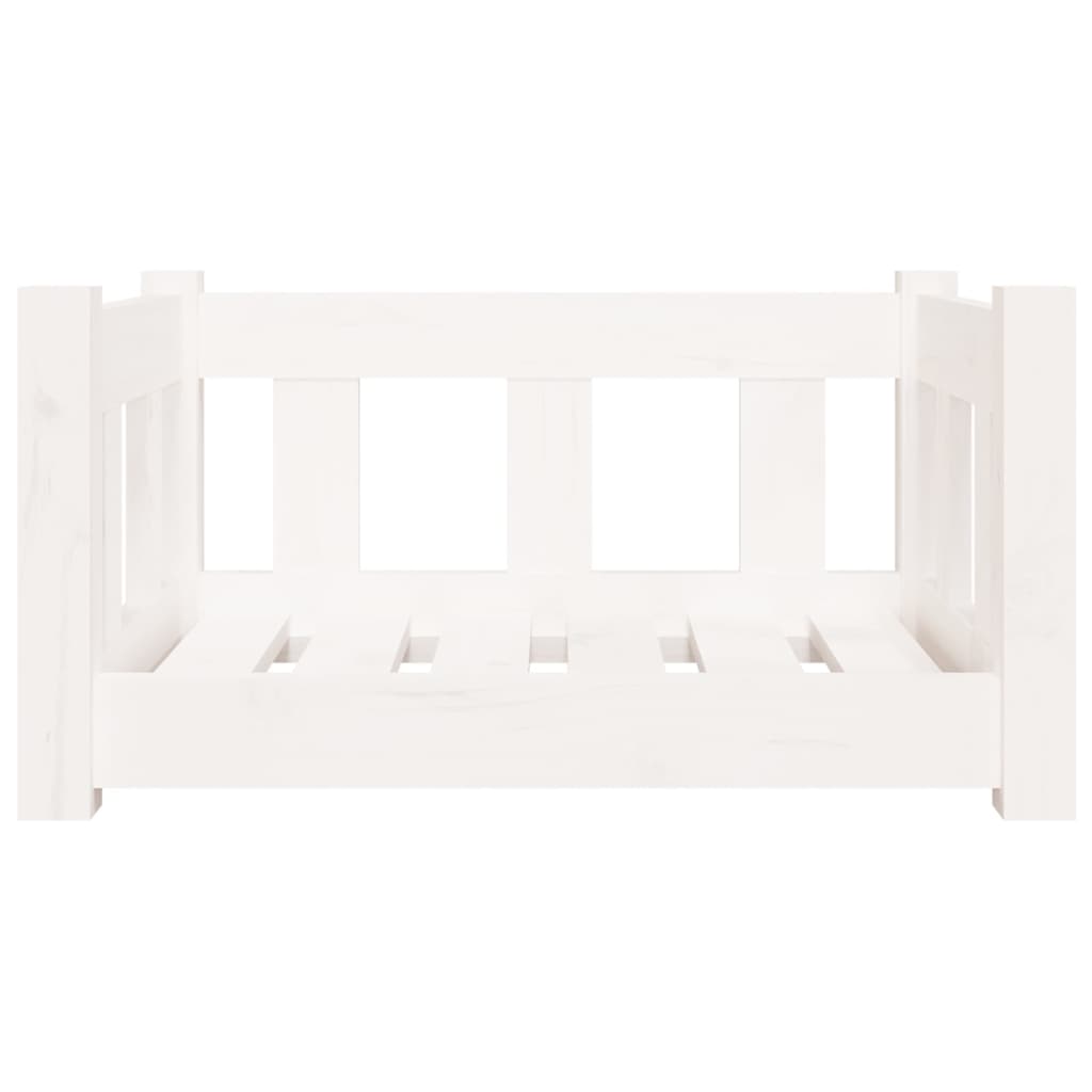 vidaXL Lit pour chien blanc 55,5x45,5x28 cm bois de pin solide