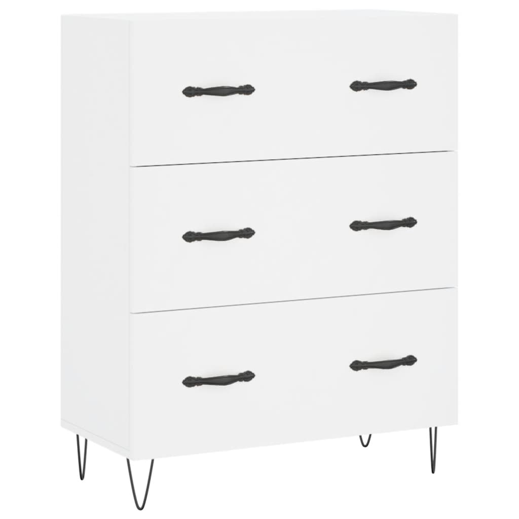 vidaXL Buffet haut Blanc 69,5x34x180 cm Bois d'ingénierie