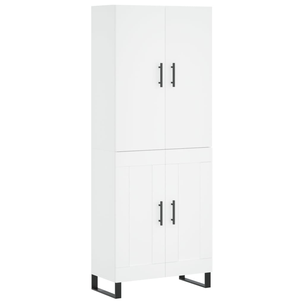 vidaXL Buffet haut Blanc 69,5x34x180 cm Bois d'ingénierie