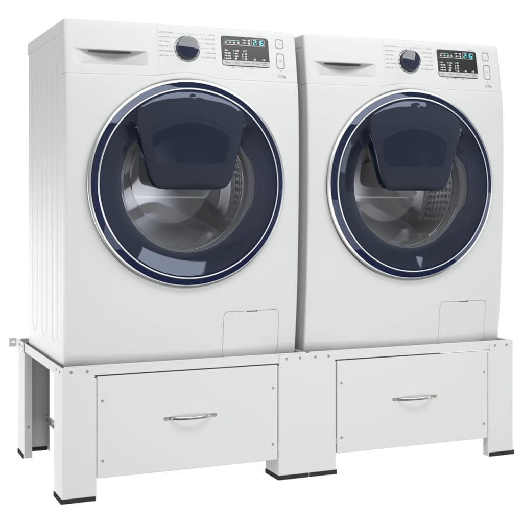 vidaXL Socle pour machine à laver avec tiroir Blanc