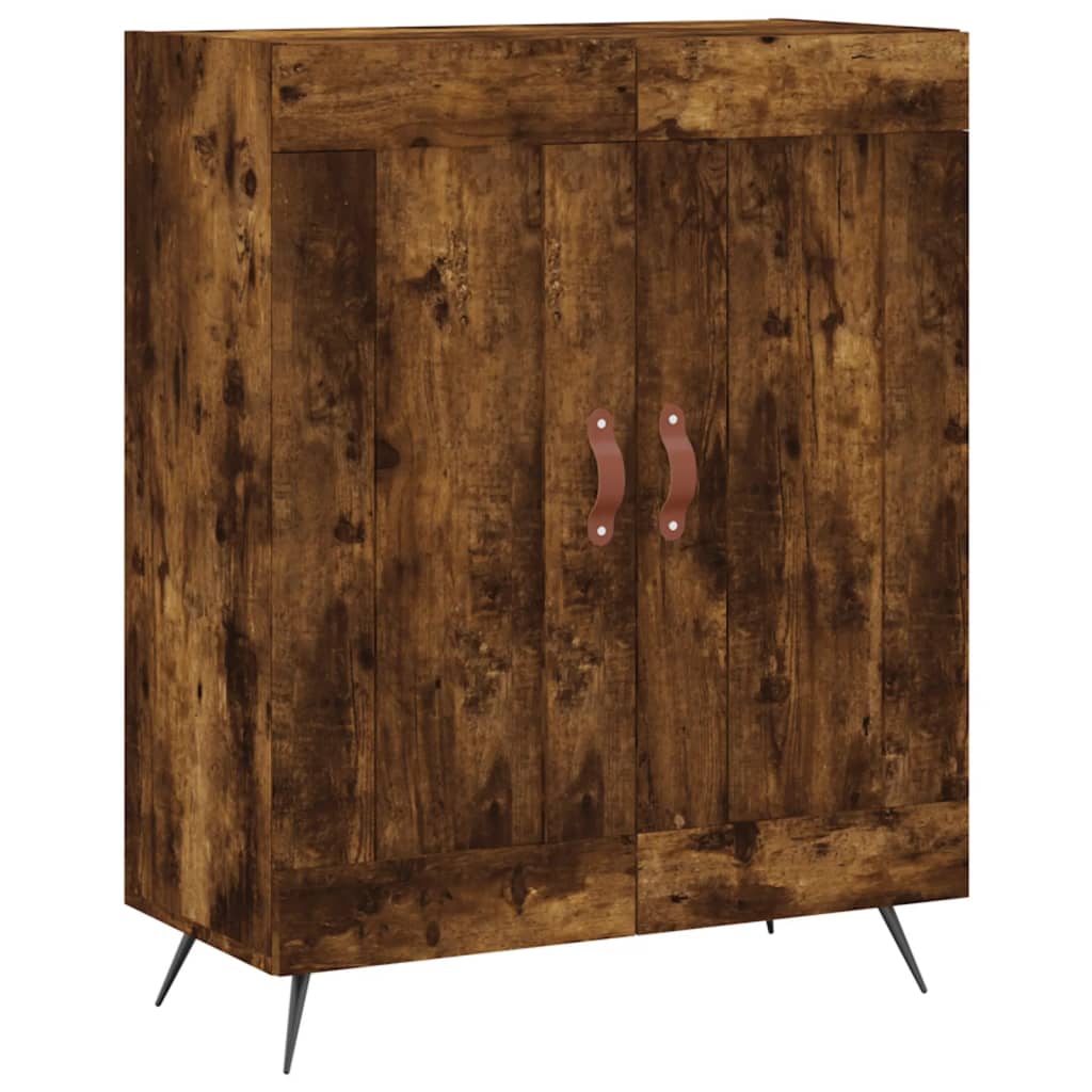 vidaXL Buffet haut Chêne fumé 69,5x34x180 cm Bois d'ingénierie