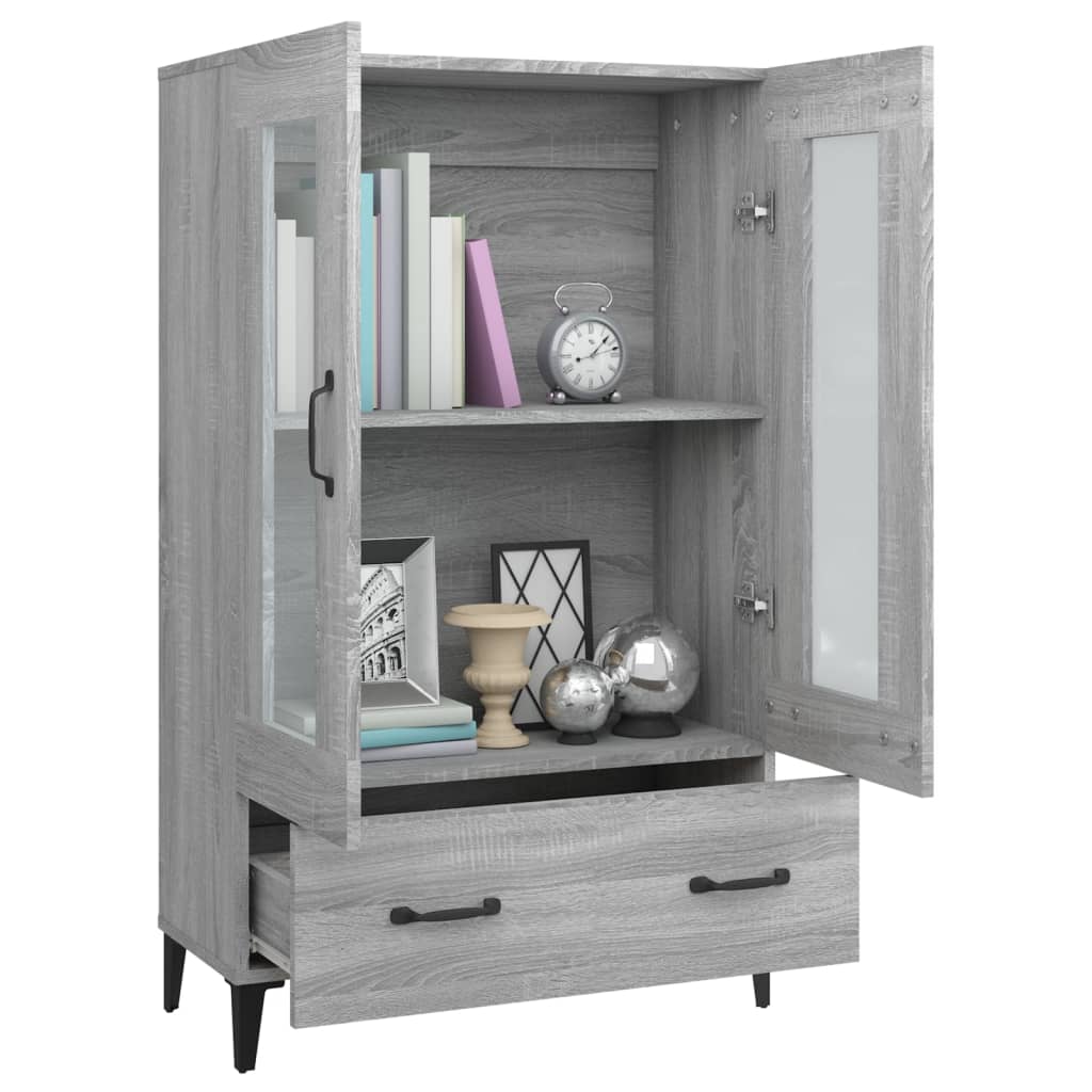 vidaXL Buffet Sonoma gris 70x31x115 cm Bois d'ingénierie