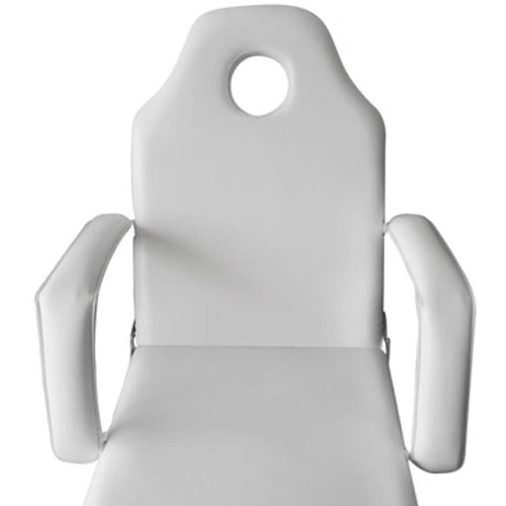 vidaXL Fauteuil pour traitement facial Similicuir 185x78x76 cm Blanc