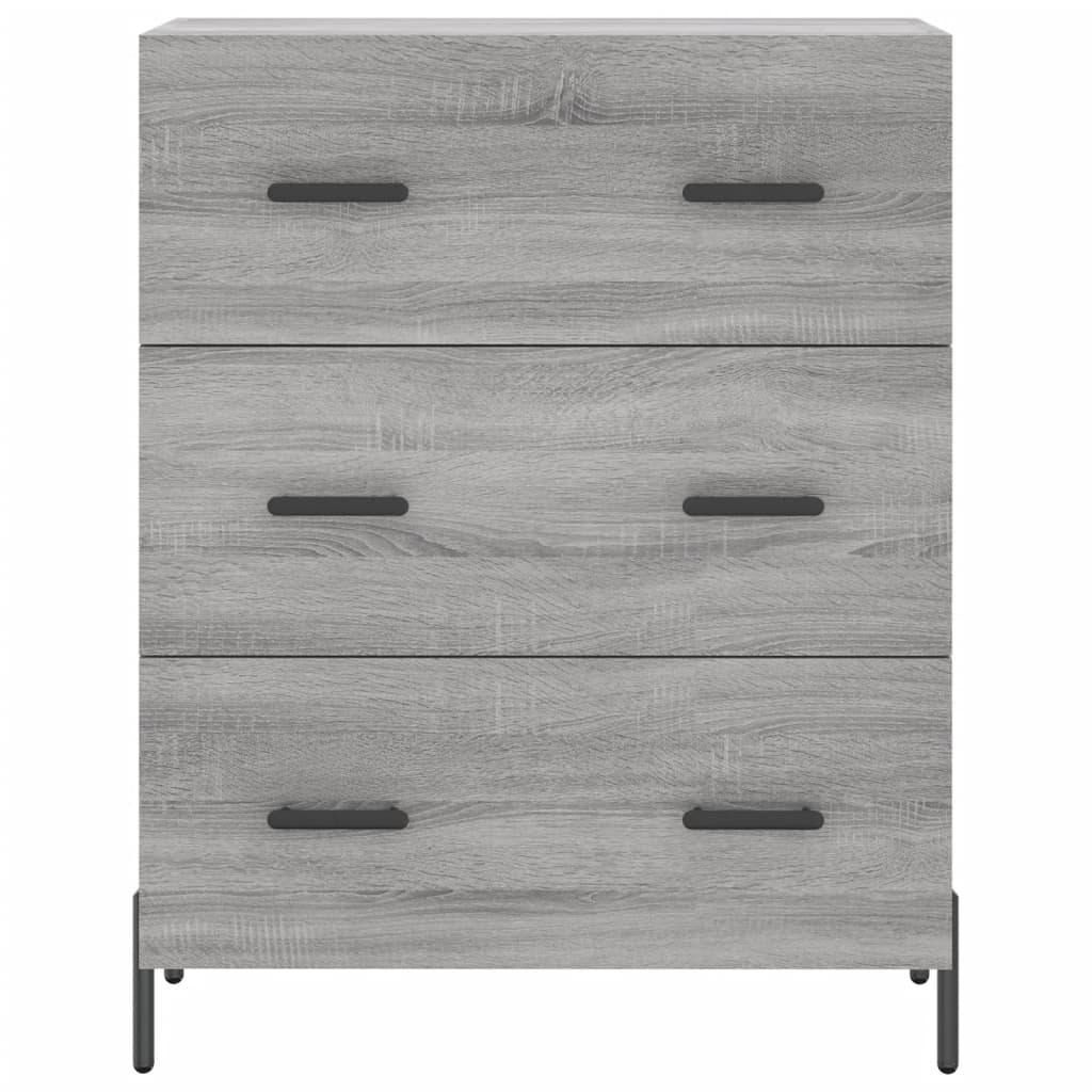 vidaXL Buffet haut Sonoma gris 69,5x34x180 cm Bois d'ingénierie