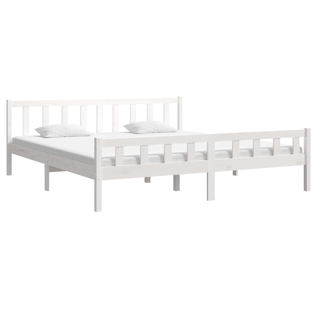 vidaXL Cadre de lit sans matelas blanc bois massif 160x200 cm